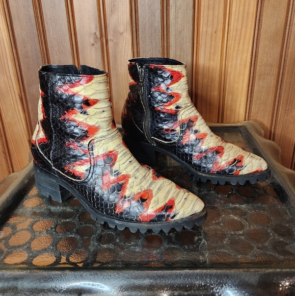 Modern Vice Palo Alto Snake Custom Boots Vibram Sole 37 - Picture 3 of 6